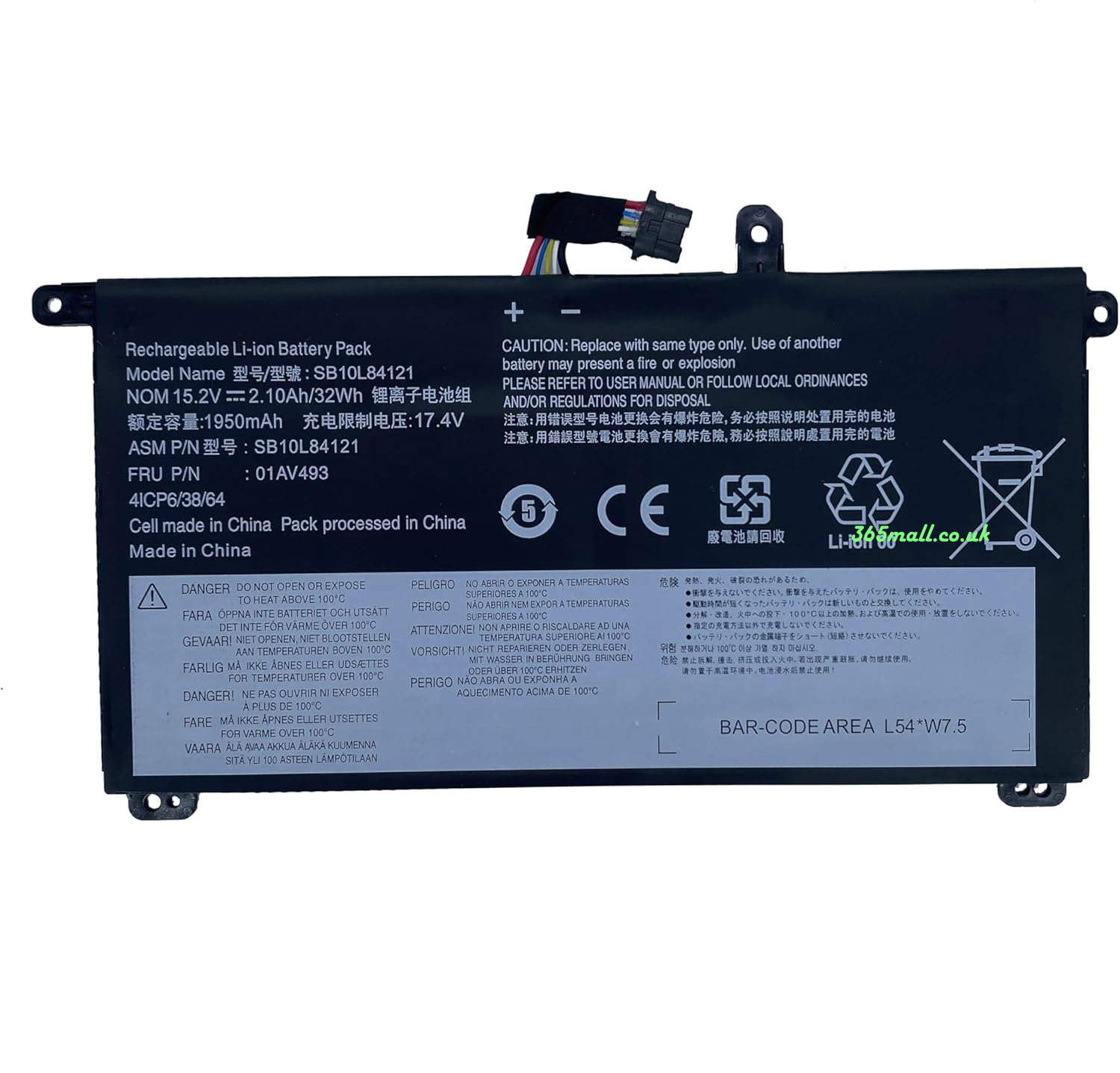 laptop battery for Lenovo 01AV493  
