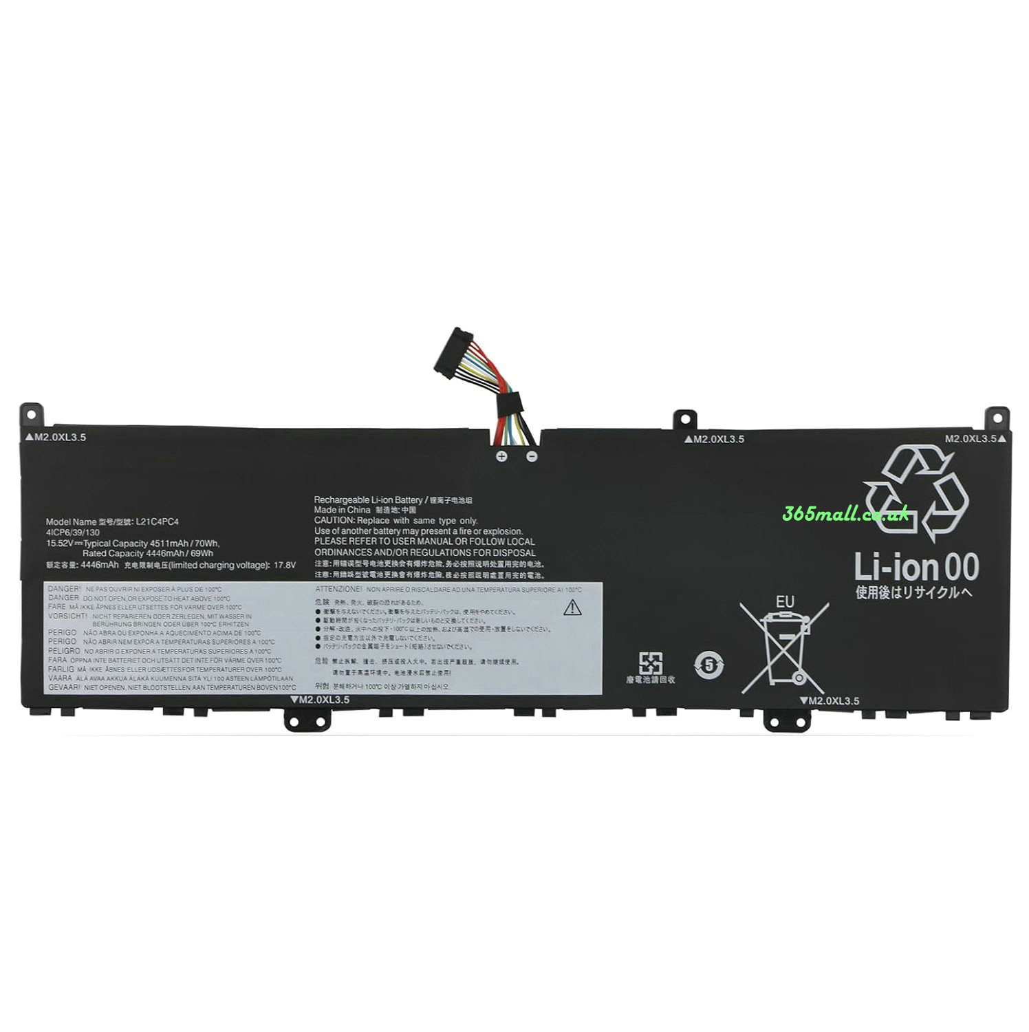 Battery for Lenovo L21D4PC4 70Wh 15.52V 