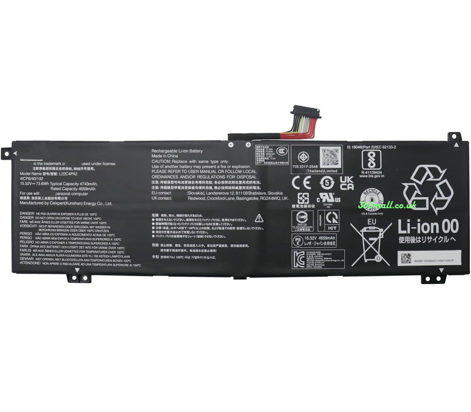 Li-ion Battery for Lenovo L22B4PA2  